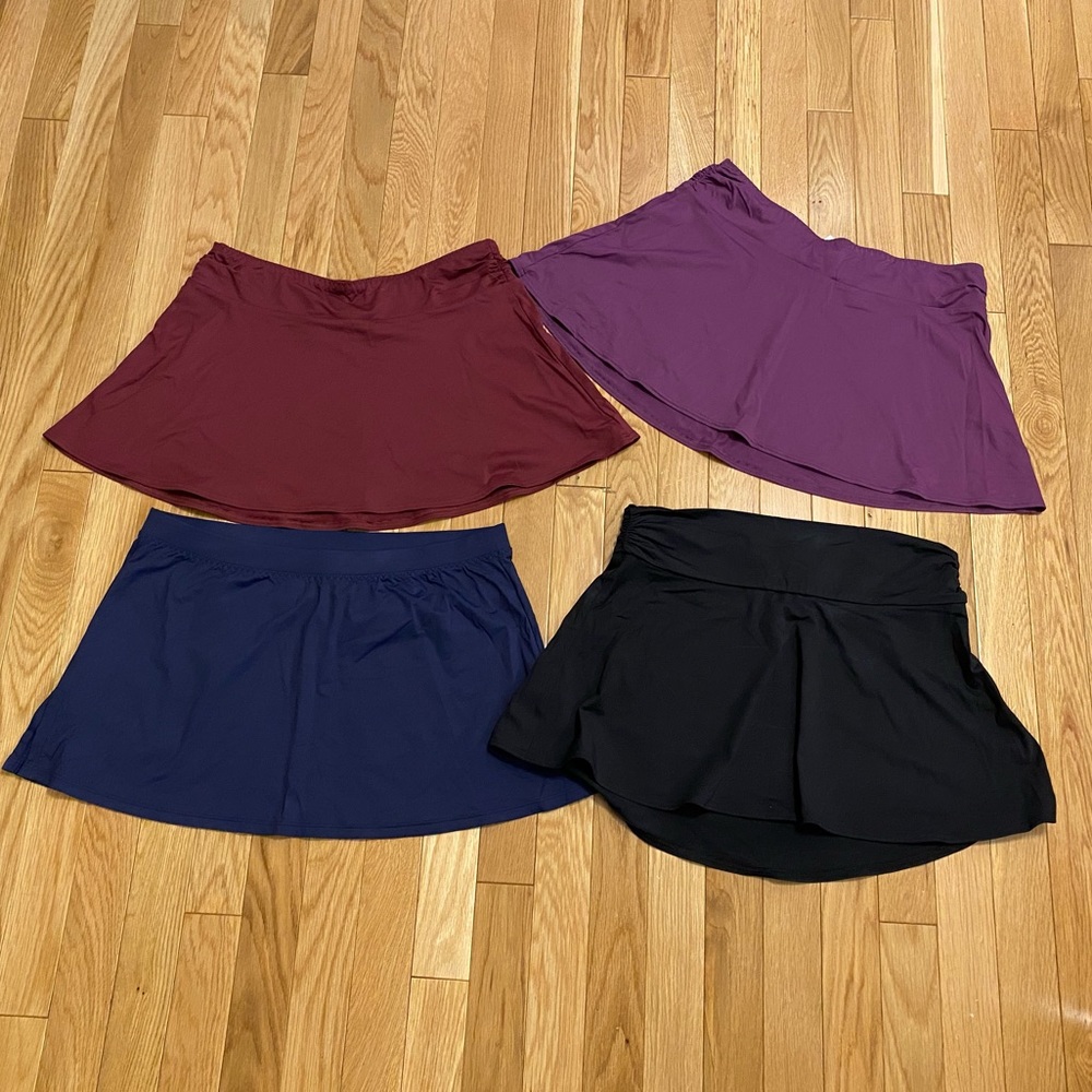 Lands End SET OF 4 Swim cover up skirts no panty